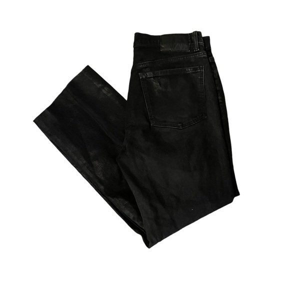 KAIA x ZARA Coated Jeans Waxed Effect Fabric - Picture 7 of 8